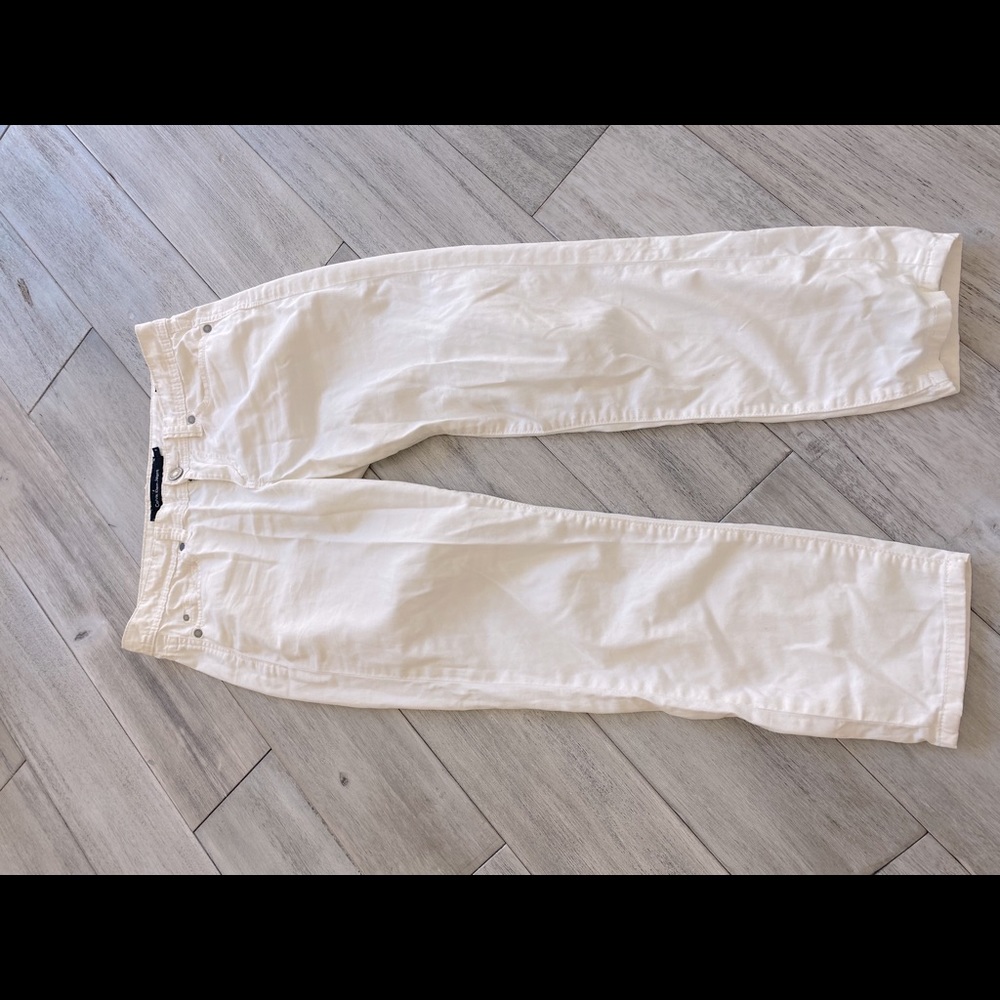 Calvin Klein white pants, skinny crop